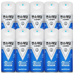 멘소래담 스프레이 쿨 180mlx10개 쿨타입 타박상 통증완화 뿌리는 에어파스