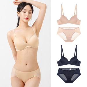 JBR8011S 비너스자스민 노와이어 브라 팬티 세트 쿨 메쉬 풀컵 베이직