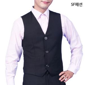 남성 검정조끼 유니폼 수트 베스트