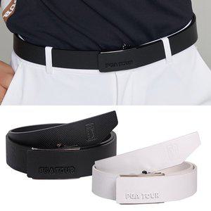 [피지에이투어][PGA TOUR] 천연 소가죽 로고 자동 프리사이즈 골프 벨트