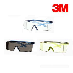 3M 보안경 SF3701AS SF3702AS SF3703SGAF 투명 회색 노랑 안경위 착용 가능 