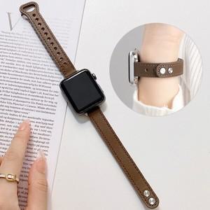 애플워치6 40 44mm 호환 슬림 더블 버클 가죽 밴드 시계줄 스트랩