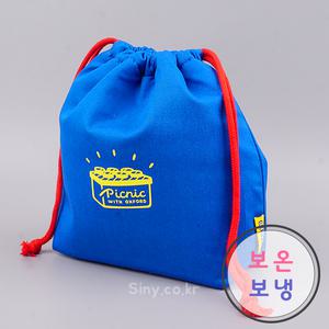 옥스포드 런치박스 보온보냉 파우치 도시락주머니 -블루