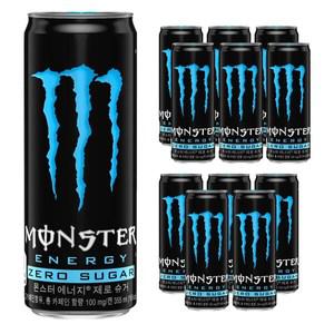 몬스터에너지 제로 슈거 블루 몬스타 에너지 드링크 음료 355ml 12캔