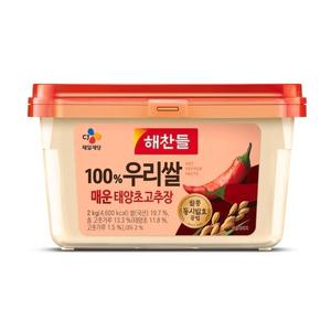 해찬들 우리쌀로 만든 태양초 골드 매운 고추장 2kg 1개