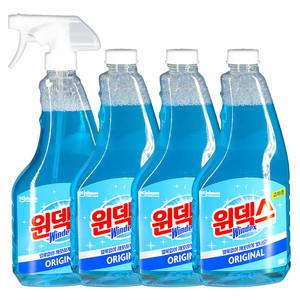 윈덱스 유리세정제 스프레이 본품1개 +교체용3개