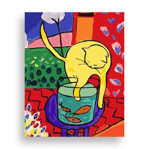 위메이크 페인팅 DIY 명화그리기 앙리 마티스 고양이 40x50