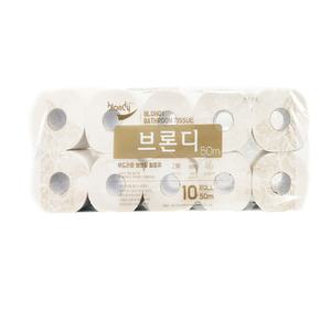 브론디 2겹 두루마리 롤 휴지 50m 10롤