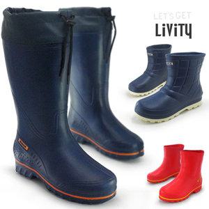 [250~290mm] LIVITY 남성용 카프형 초경량 AIR 방수 장화 레인부츠 작업화 텃밭장화 RB419