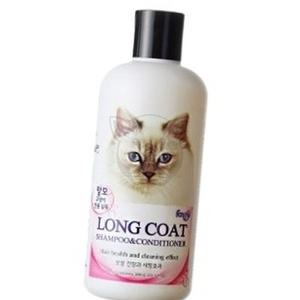 장모 고양이전용 샴푸앤린스 300ML 고양이목욕 고양이용품 고양이샤워