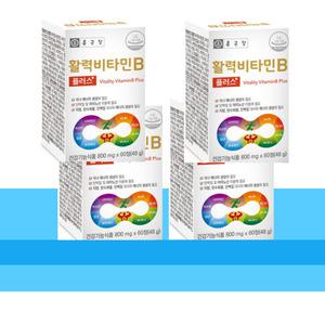 종근당 활력비타민b 비타민b 군 800g 60정 4개 엽산 비오틴,클로렐라