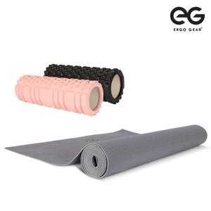 [EG] 에르고기어 PVC 3mm 요가매트 + 폼롤러 30*10cm 세트 구성 (매트 1개 + 폼롤러 1개)