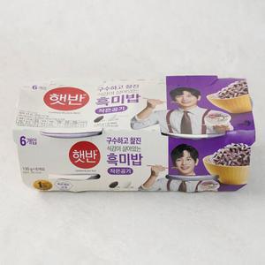 CJ 햇반 흑미밥 작은공기 130g*6(1+1)행사