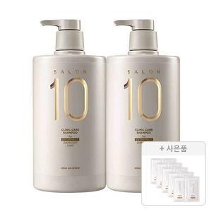 미쟝센 살롱10, 극손상 샴푸, 990ml, 2개 + 증정 (손상용 샴푸, 6ml, 5개 + 손상용 트리트먼트, 6ml, 5개)