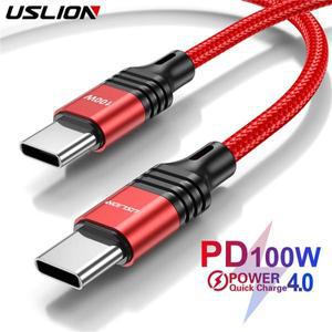 USLION C타입 to C타입 케이블 100W PD 고속 충전 충전기 USB C to USB C 데이터 케이블 맥북 화웨이  POCO