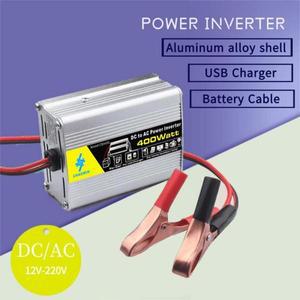 순수 사인파 인버터, 12V ~ 220V, 400W, DC-AC 전압 변환기, 자동차 전원 야외 태양광 트럭 충전기