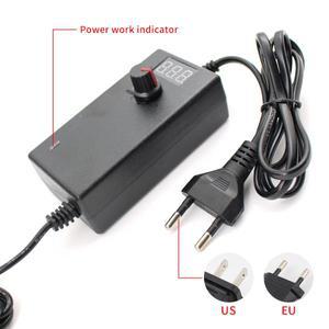 스위칭 전원 공급 장치, 조정 가능한 AC 220V 110V to DC 3V 5V 9V 12V 24V 1A 2A 3A LED 어댑터, 8 연결