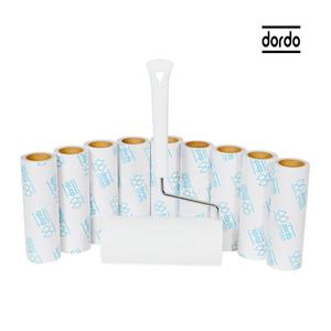 (160핸들+통통리필9개) (도르도)천연펄프/테이프/클리너/롤크리너/돌돌이/청소기/롤테이프/털제거기/먼지
