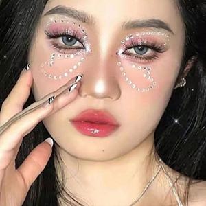 큐빅스티커 페이스 얼굴스티커 할로윈분장 얼굴 큐빅 쥬얼 스티커 6종 대용량