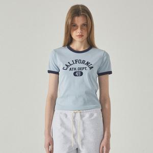 후아유 캠퍼스 링거 반팔 티셔츠 / WHRAF2323F Campus Ringer Short Sleeve T-shirt