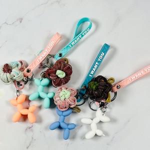 업사이클링 양말목공예 풍선강아지 열쇠고리 키링 만들기(색상랜덤)