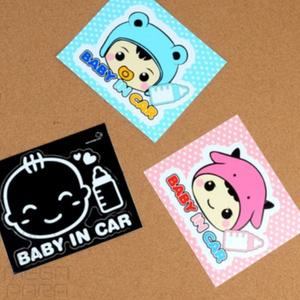 MEGAPARA BABY IN CAR 스티커 알림판 스티커안내판