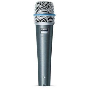슈어 베타 57A 인스트루먼트 마이크 - 고출력 네오디뮴 원소, 내구성이 뛰어난 스틸 메시 그릴 및 쇼크 마운트를 갖춘 보컬 악기 애플리케이션용 슈퍼카디오이드 다이내믹