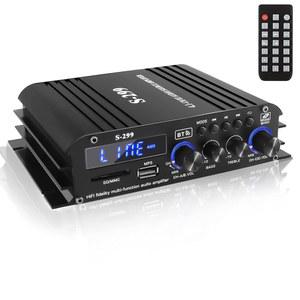 Romicta 4.1 채널 미니 오디오 앰프 수신기, 전력 증폭기, 블루투스 5.0 앰프, 50Wx4 + 액티브 서브우퍼, 통합 하이파이 라우드스피커 자동차 또는 가정용 감소 시스템
