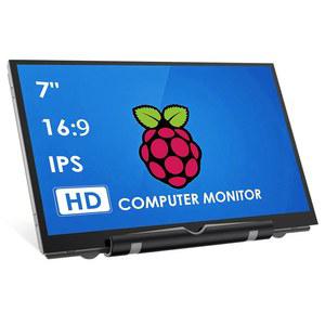 HMTECH 7인치 라즈베리 파이 화면 800X480 HDMI 휴대용 모니터 IPS LCD 디스플레이 4 /3 /2 /제로 /B /B+ WIN11 /10 /8 /7 (비터치)