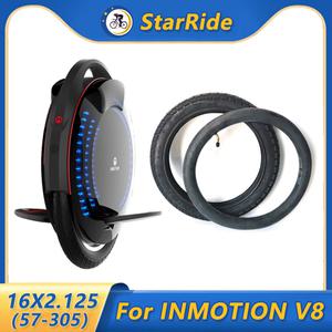 INMOTION V8F 킹 송 16s 외바퀴 자전거 셀프 밸런싱 스쿠터 16 인치 16x2.12557-305 내부 및 외부 타이어