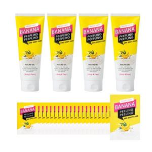 [기절특가] 바나나 필링필링젤 (바디필링 200ml x 4통 + 파우치 60매 + 체험분 파우치 1매)