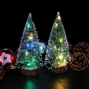 LED 크리스마스 미니 트리 전구 조명 15X40cm 무드등 인테리어 포인트 장식 오브제 와이어전구 건전지 포함