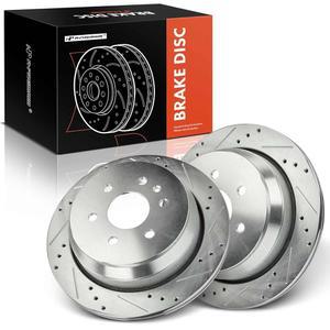 A-Premium 324.3mm12.77인치 후면 드릴 슬롯 디스크 브레이크 로터 쉐보레 GMC 모델과 호환 - 콜로라도 캐