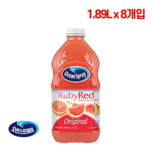 1.89L 자몽베이스 자몽주스 루비레드 8개