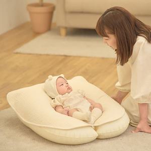 국내제작 휴대용 에어 역류방지쿠션 여행 외출용 아기쿠션 신생아 역방쿠 신생아침대