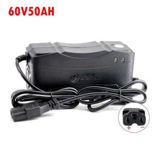 AGM 수납함 납산 배터리 스마트 충전기  자동차 T 커넥터 LED 표시기 포함  60V 50AH DC 60V-74V 6A