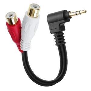 3극AUX 2RCA 암놈연결 커넥터 케이블타입 듀얼 Y젠더