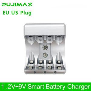 PUJIMAX 스마트 배터리 충전기  Aaa AA NiMH NiCd 어댑터  1.2V 충전식 9V 2A 3A 용  4 슬롯