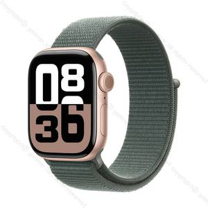 2025 Apple Watch 10 GPS + Cellular 42mm 로즈 골드 알루미늄 케이스 그리고 세이지 스포츠 루프