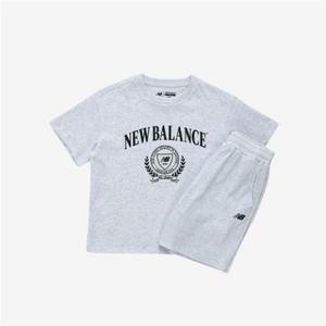 뉴발란스키즈(NB Kids) ESSENTIAL에센셜 반팔 셋업 NK9YF2107ULight Melange Gray
