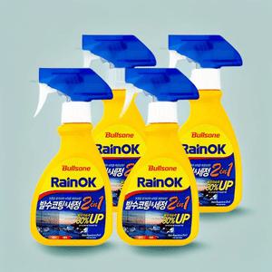 불스원 레인OK 2in1 유리발수코팅 크리너 세정제 300ml 4개