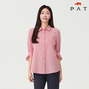 [PAT 여성] 볼륨소매 체크 셔츠_1J41505
