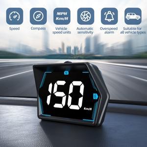 G20 HUD GPS 자동차 디지털 속도계 헤드 업 디스플레이 모든 자동차에 대한 범용 큰 글꼴 과속 경보  액세