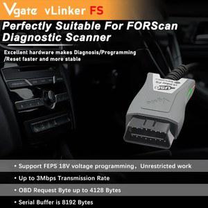 자동차 For vLinker Mazda ELM327 OBD Ford OBD2 CAN FS OBDII 인터페이스 도구 진단 327 HS/MS Vgate 스캐너 FORScan 2 ELM