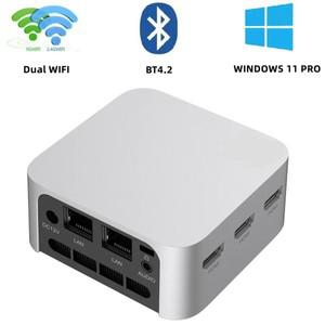 T8 PRO 미니 PC 윈도우 11 프로 알더 레이크 N100 포켓 M.2 2242 NGFF/NVMe DDR5 SSD 듀얼 와이파이 BT 4.2