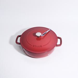 스타우브 B품 시스테라 전골 체리 24cm 인덕션 무쇠 주물냄비 전골냄비