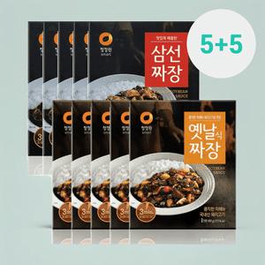 청정원 옛날짜장 삼선짜장 180g 혼합10개 간편식
