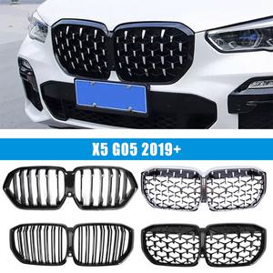 자동차 그릴망 튜닝 전면 키드니 그릴 글로스 블랙 실버 다이아몬드 스포츠 M 스타일 BMW 호환 X5 G05 X6 G