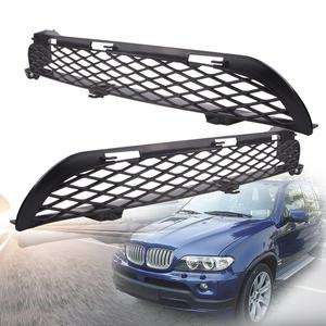 자동차 그릴망 튜닝 1pc 앞 하부 범퍼 그릴 왼쪽 오른쪽 BMW 호환 X5 E53 2004-2006 Facelift 안개등 공기