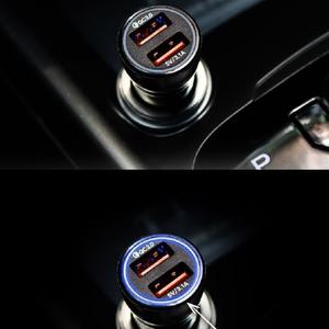 차량용 핸드폰 충전기 QC3.0 듀얼 스마트 자동차용품 카악세사리 시거잭 용기 휴대 모바일